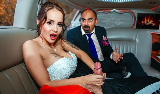 Passionate bride with big tits cheats before the wedding...
